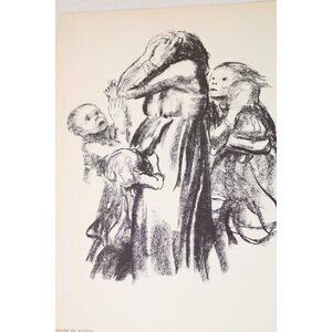 KATHE KOLLWITZ Killed in Action Self Portrait Print 91801 Kaethe